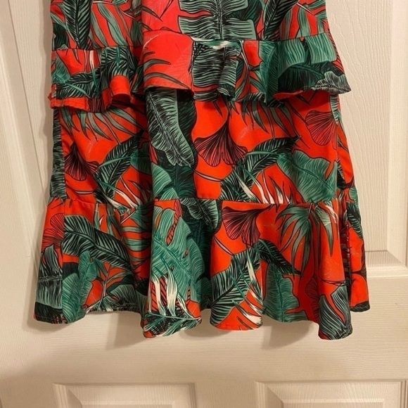 Womens BURU Tropical Print Flutter
Sleeve Tiered Dress Parisian Tie Size S/ M - Picture 4 of 7